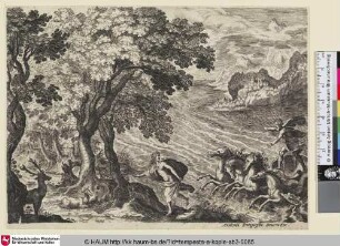 [Landschaft mit Neptun und der Nymphe Kainis; Neptune chasing the nymph Ceyx; Neptune poursuivant la Nymphe Ceyx]