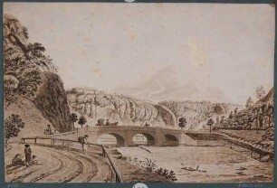 Der Plauensche Grund vom Forsthaus (Hegereiterhaus) mit der Hegereiterbrücke nach Süden