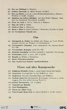 Uhren und altes Kunstgewerbe (Nr. 471-536)