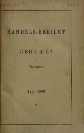 Handelsbericht. 1889,4