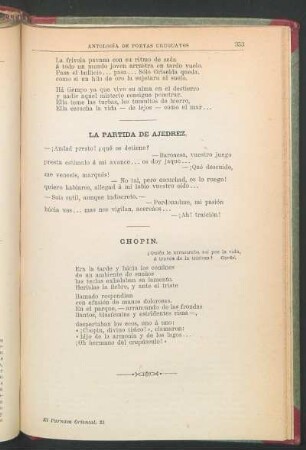 La partida de ajedrez.