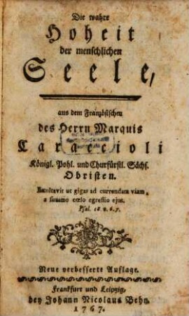 Die wahre Hoheit der menschlichen Seele
