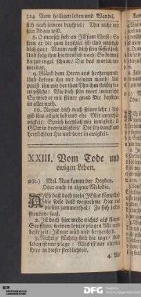 XXIII. Vom Tode und ewigen Leben.