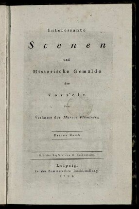 Interessante Scenen und Historische Gemälde der Vorzeit : Erster Band