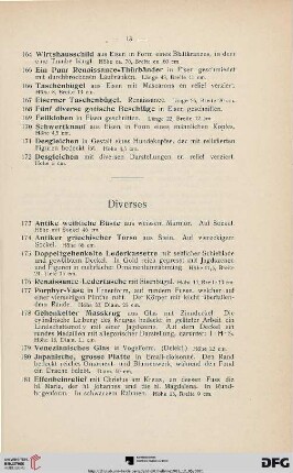 Diverses (Nr. 173-202)