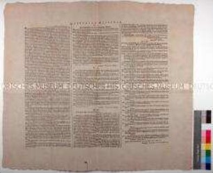 Bekanntmachung über die Einnahme Wiens am 13. Mai 1809 während des 5. Koalitionskrieges