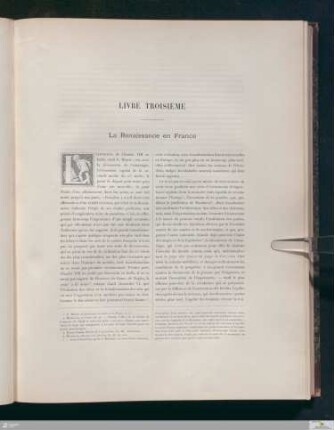 Livre Troisième: La Renaissance en France