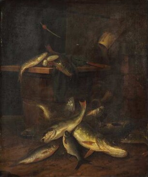 Stillleben mit toten Fischen