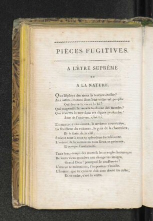 Pièces fugitives.