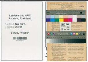 Entnazifizierung Friedrich Schulz , geb. 13.07.1896 (Bueroangestellter)
