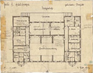 Fischer, Theodor; Nürnberg; Haus Adelsberger - Grundriss EG