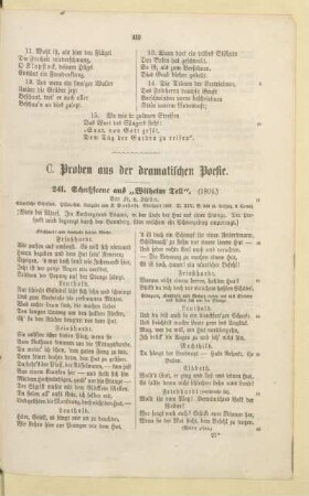 C. Proben aus der dramatischen Poesie