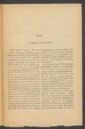 XXIII - El término de la historia