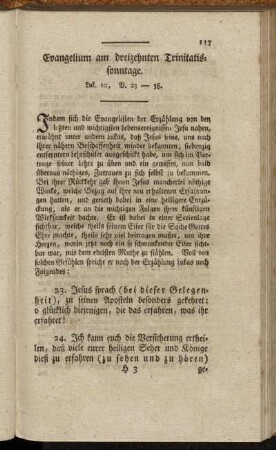 Evangelium am dreizehnten Trinitatissonntage. Luk. 10, V. 23-38