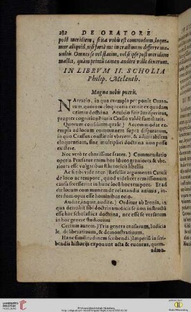 In librvm II. scholia Philip. Melanth.