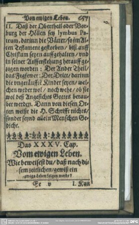 Das XXXV. Cap. Vom ewigen Leben