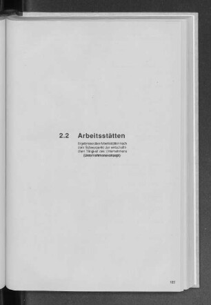2.2 Arbeitsstätten (Unternehmenskonzept)