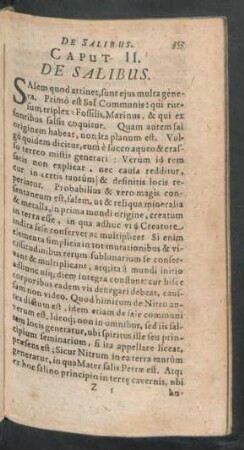 Caput II. De Salibus