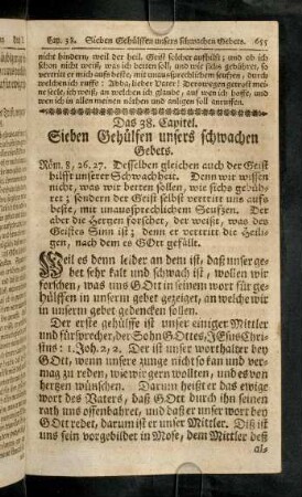 655-669, Das 38. - 39. Capitel