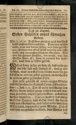 655-669, Das 38. - 39. Capitel