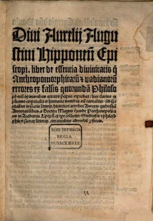 Liber de essentia divinitatis