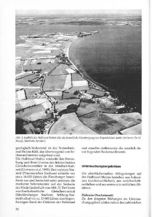Abb. 2: Luftbild der Halbinsel Holnis (für die freundliche Genehmigung zur Reproduktion danke ich Herrn Dr. U. Muuß, Altenholz, herzlich)