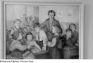 Gemälde von Gabriele Dennewitz "Erster Schultag"