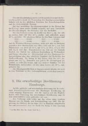 3. Die erwerbstätige Bevölkerung Hamburgs.