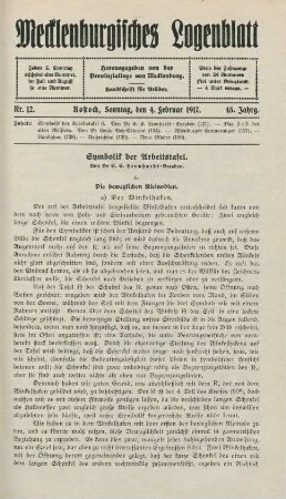 Nr. 12. Rostock, Sonntag, den 7. Januar 1917.