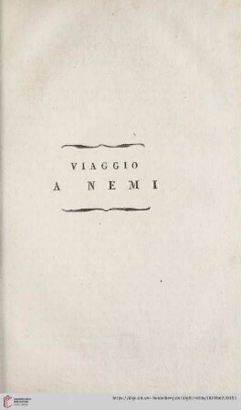 Viaggio a Nemi