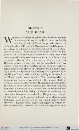 Chapter II: The Iliad