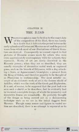 Chapter II: The Iliad