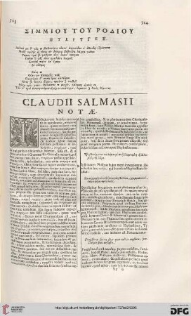 Claudii Salmasii notae