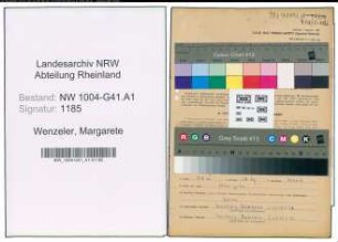 Entnazifizierung Margarete Wenzeler , geb. 25.06.1894 (Aufseherin)
