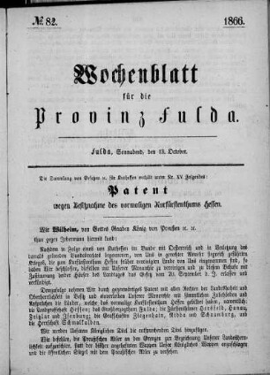 Nr. 82, Ausgabe vom 13. Oktober 1866