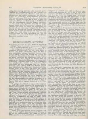 203-205 [Rezension] Volkmann-Schluck, Karl-Heinz, Plotin als Interpret der Ontologie Platos