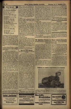 Zweite Ausgabe vom Dienstag, den 17. Dezember 1929.