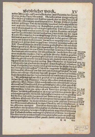 Textseite XV, aus "Der Teutsch Cicero"