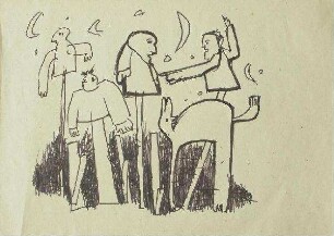 Skizzen menschlicher Figuren