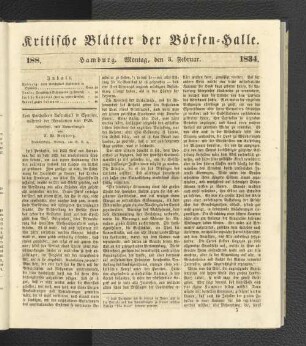 188. 3. Februar 1834