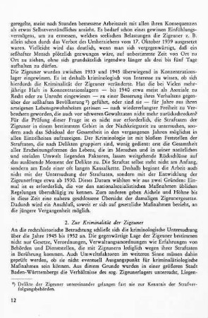 2. Zur Kriminalität der Zigeuner