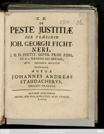 De Peste Justitiae