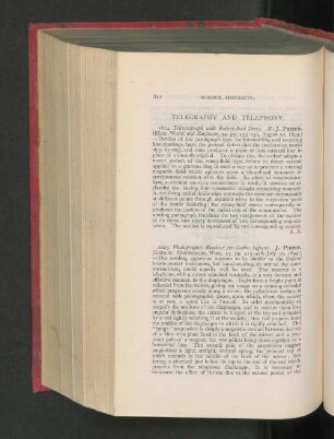 Telegraphy And Telephony.
