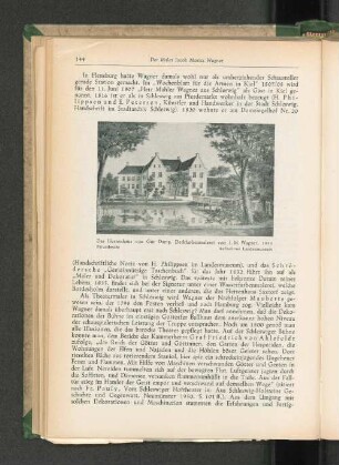 Das Herrenhaus von Gut Damp. Deckfarbenmalerei von J. M. Wagner, 1833
