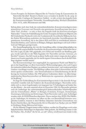 Centre Européen du Résistant Déporté Site de l’Ancien Camp de Concentration de Natzweiler-Struthof: Bientôt la liberté nous reviendra: la double fin du camp de Natzweiler. Catalogue de l’éxposition. Freiheit – so nah, so fern: das doppelte Ende des Konzentrationslagers Natzweiler. Ausstellungskatalog. Mosbach-Diedesheim 2014.