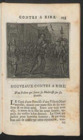 D'un Pretre qui sauve sa Maitresse sur ses épaules