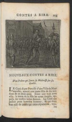 D'un Pretre qui sauve sa Maitresse sur ses épaules