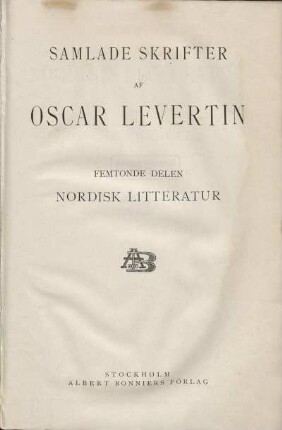 15: Nordisk litteratur