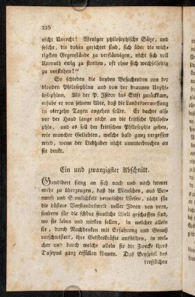 226-255, Ein und zwanzigster Abschnitt.