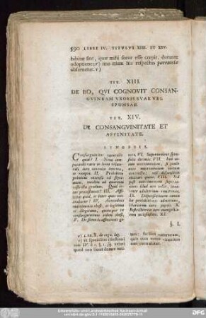 Tit. XIV. De Consanguinitate Et Affinitate.